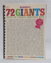Hit the Right Notes! Vintage Sheet Music Book: Hansen&#39;s 72 Giants (Very ... - £13.40 GBP