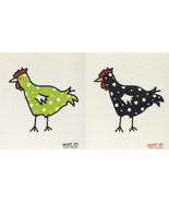Wet-It! Swedish Treasures Dishcloth &amp; Cleaning Cloths - Set of 2 - Chick... - $20.51 CAD