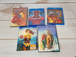 Lot of 5 Super Hero Blu-Ray, DVD Movies Spiderman, Wonder Woman, Ghost Rider - £13.36 GBP