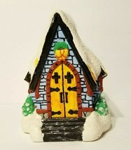 Christmas Holiday Village Ceramic Church Colorful  5 1/2&quot; T x 4 1/4&quot; W x... - £10.35 GBP