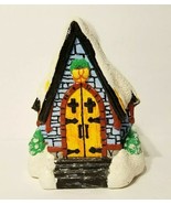 Christmas Holiday Village Ceramic Church Colorful  5 1/2&quot; T x 4 1/4&quot; W x... - £10.18 GBP