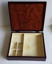 Jewelry Box wooden brown (9 x 10 inches)  photo frame top  - £15.51 GBP