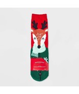 Wondershop Women&#39;s Winter Reindeer Super Soft Cozy Crew Socks 1 Pair Red... - $15.06 CAD