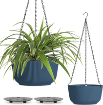 Hanging Planters for Indoor Outdoor Plants, 10 Inch Hanging Baskets for Plants P - £34.11 GBP