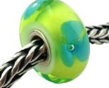 Authentic Trollbeads Turquoise Flower Charm 61322, New - $23.74