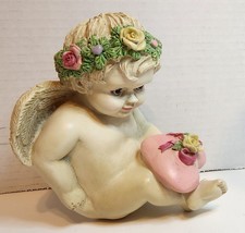 Vtg Angel Cherub Musical Figurine Tune  Through The Eyes Of Love Tested Works - £15.20 GBP