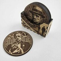 Godfather Quote Coaster Set: Engraved Wood, Movie Lover Gift - $30.00