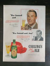Vintage 1950 Carlings Red Cap Ale Randolph Scott Full Page Original Ad 1221 - £5.30 GBP