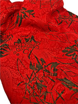 Vintage Red Silk? Fabric 104&quot;x54&quot; 2.5+ Yards Asian Kimono Inspired Sato Thompson - £37.12 GBP
