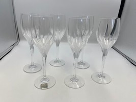 Set Of 6 Mikasa Crystal Flame D&#39;amore Wine Glasses - £120.22 GBP