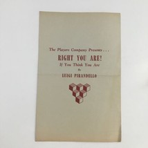 1966 The Players Company Present Right You Are If You Think You Are by L... - £14.81 GBP