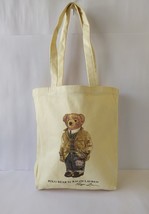 Polo Ralph Lauren Polo Bear Cotton Canvas Tote Bag GLOBAL SHIPPING FTP 8036 - $126.23