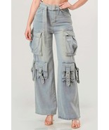 Women&#39;s Belted Denim Cargo Jean - €68,90 EUR