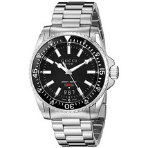 Gucci Men&#39;s Dive Black Dial Watch - YA136301A - £836.09 GBP