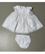 Carter&#39;s Toddler Girls Diaper Cover Short Sleeve Holiday Dress 6M Glitte... - €16,98 EUR