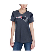 New England Patriots Womens Nike Fan Top V-Neck T-Shirt Heathered Navy -... - $34.28 CAD