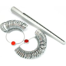 Aluminum Ring Stick Mandrel Ring Sizer Sizing Gauge Jewelers Tool Kit - £30.42 GBP