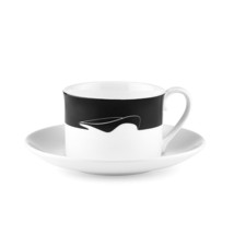 ZAHA HADID DESIGN Cup And Plate Set Design Minimalistic Tea Coffee White - $71.68