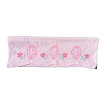 Vintage Pink Hand Embroidered Standard Pillowcase - £10.27 GBP