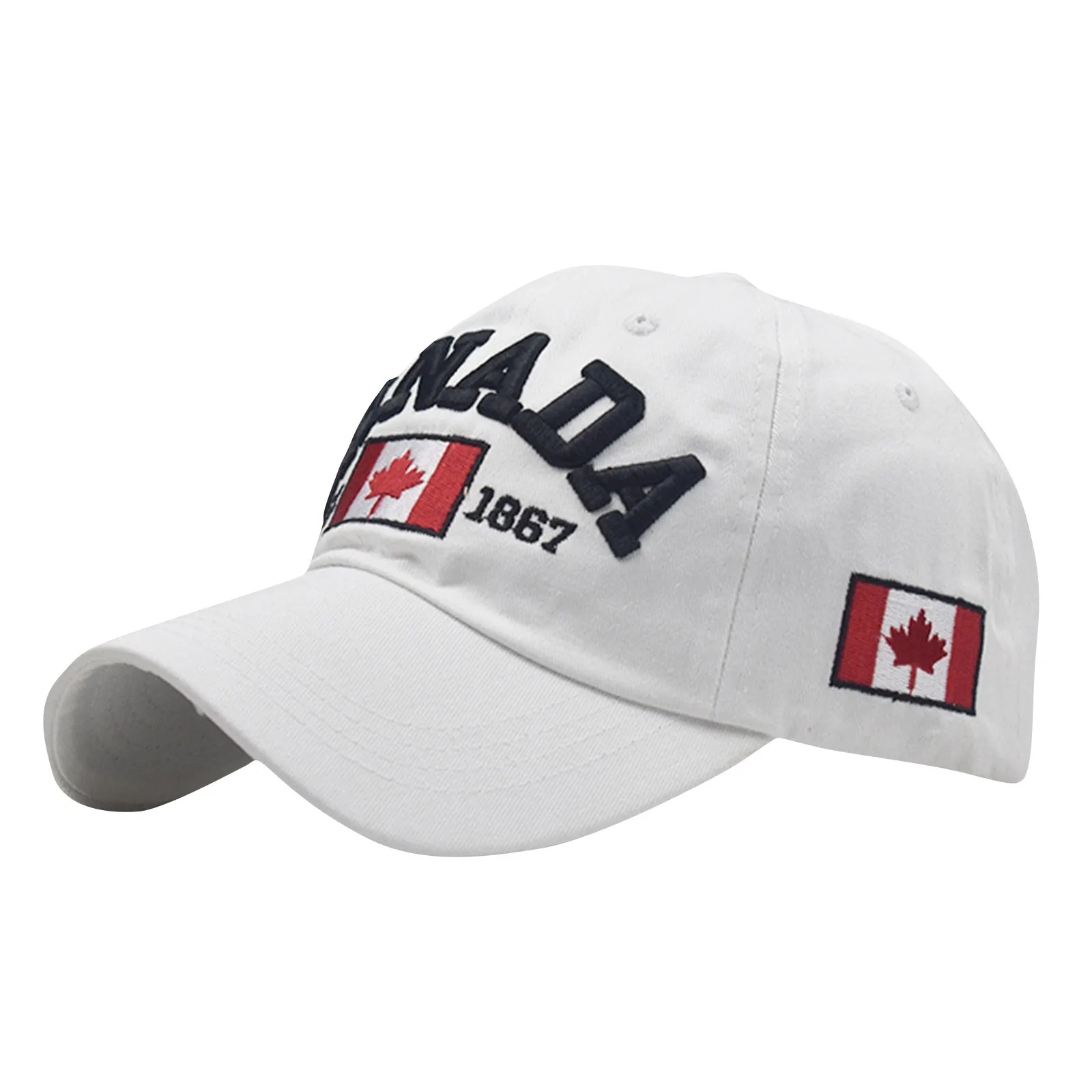 Flag Men Fishing Baseball Caps of Canada Embroidery Hat Mens Snapback Adjustable - £9.75 GBP+