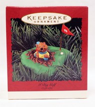 VINTAGE 1996 Hallmark Keepsake Christmas Ornament I Dig Golf Groundhog - £11.14 GBP