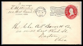 1910 US Postal History Cover - Dayton, Ohio to Dayton, Ohio K15 - £2.38 GBP