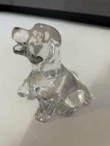 Princess House Pets, Clear 24% Lead Crystal Figurine/Paperweight, &quot;Sitting Dog&quot; - £7.89 GBP