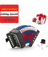 *GREAT GIFT* NEW Top Quality Black Accordion Kids Musical Toy w 7 Button... - £21.89 GBP