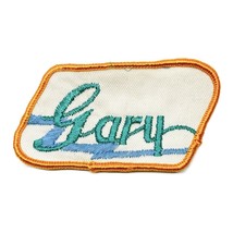 Vintage Name Gary Yellow Blue Patch Embroidered Sew-on Work Shirt Unifor... - $3.47