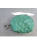 New Nordstrom Seafoam Light Green White Trim Zipper Dome Cosmetic Makeup... - £7.68 GBP