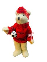 Boyds Bubba Bear Elly Mae Plush  1990’s Jointed Dressy Red Allegra Sweat... - $24.23