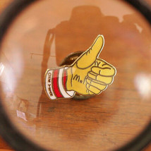 Vintage McDonalds ONE YEAR Ronald Thumbs Up Gold Tone Enamel Pin Tie Tack - £15.84 GBP