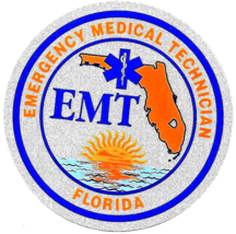 Florida Emergency Medical Technician Highly Reflective 3 1/4&quot; Circle Vinyl Decal - £3.95 GBP