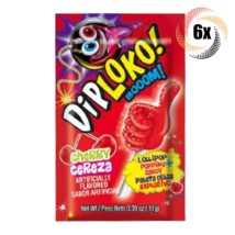 6x Packets Dip Loko Booom! Cherry Popping Candy | .39oz | Fast Free Shipping - £7.33 GBP