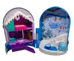 Polly Pocket Pocket Snowball Surprise Compact Doll Ski Lodge Snow Globe no dolls - £6.10 GBP