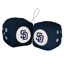 San Diego Padres MLB High Quality PLUSH 3&quot; Fuzzy Dice Team Logo Car Auto  - $9.46