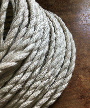 Whitewash Jute Rope Electrical Cord, Rustic Style Hemp Covered Lamp/Pendant Wire - £1.21 GBP