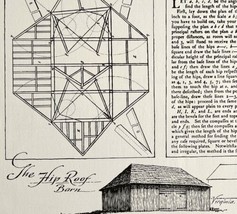 1974 Flip Roof Barn Blueprint Print Farm Agriculture History 10.75 x 9.25&quot; - £22.44 GBP
