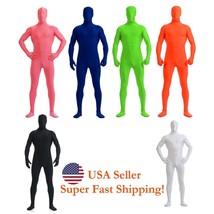 DH Zentai Suit Men&#39;s Spandex Halloween Full Body Face Covered Costume  - £15.90 GBP+