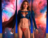 Supergirl Sexy Comic Book Girl Galaxy Cup  Mug Tumbler 20oz - £15.79 GBP