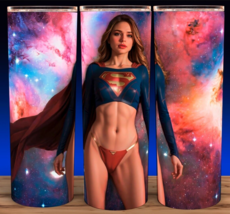 Supergirl Sexy Comic Book Girl Galaxy Cup  Mug Tumbler 20oz - £15.75 GBP