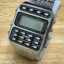 Rare Vintage Casio Digital Watch CFX-200 Men Silver Calculator~For Parts... - £148.89 GBP