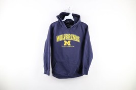 Vintage Boys XL Distressed Spell Out University of Michigan Hoodie Sweat... - $39.55