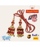 French Tassel Silver Shiny Tassels pair with shiney rope Passementerie T... - €50,10 EUR