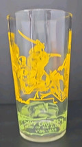 Vintage Davy Crockett Glass Yellow Tumbler Approx. Size: 3&quot; x 2 -1/2&quot; U1... - $14.99