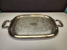 Gorham Duchess Large Tray Scroll And Shell Pattern 26&quot; YC1911 Silverplated - $143.99
