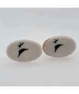 Vintage Retro Swank Oval Deer Cufflinks - $33.79 CAD