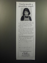 2007 Children Incorporated Ad - Lucia needs a guardian angel - £14.60 GBP