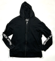 Victoria Sport Women Sweatshirt Small Black Hoodie Logo Full Zip Long Sleeve - £16.24 GBP