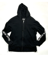 Victoria Sport Women Sweatshirt Small Black Hoodie Logo Full Zip Long Sl... - £16.13 GBP